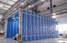 移動伸縮式噴漆室 - 產品中心 - 河南魯信**設備有限公司